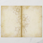 フローラヴィンテージスタイル仕訳帳スクラップブック紙 (裏面)