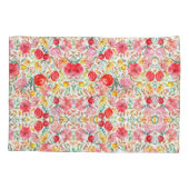 フローラヴィンテージスタイル花と牧草草 枕カバー (裏面-左)