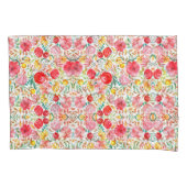 フローラヴィンテージスタイル花と牧草草 枕カバー (正面左)