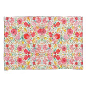 フローラヴィンテージスタイル花と牧草草 枕カバー (正面右)