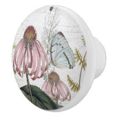 フローラヴィンテージバタフライコテージアイボリー2 セラミックノブ (右)