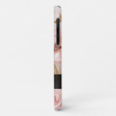 フローラヴィンテージバラエレガント金ゴールド水色ブラック Case-Mate iPhoneケース (裏面/左)