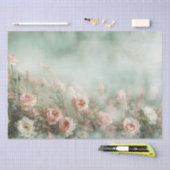 フローラヴィンテージパステルバラプニーズデコページ 薄葉紙 (クラフト)