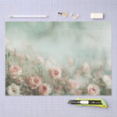 フローラヴィンテージパステルバラプニーズデコページ 薄葉紙 (クラフト)