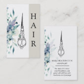 *~*フローラヴィンテージビクトリアンはさみヘアリスト 名刺 (正面/裏面)