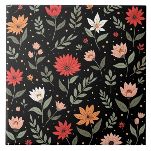 フローラヴィンテージビューティフルモダンコレクション タイル (正面)