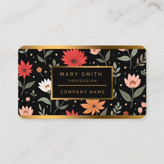 フローラヴィンテージビューティフルモダンコレクション 名刺 (正面)