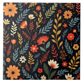 フローラヴィンテージビューティフル人気があるコレクション タイル