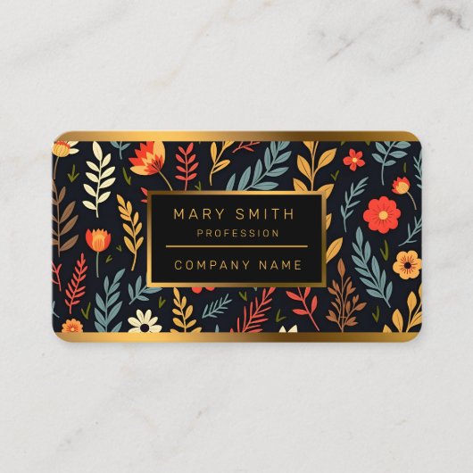 フローラヴィンテージビューティフル人気があるコレクション 名刺 (正面)