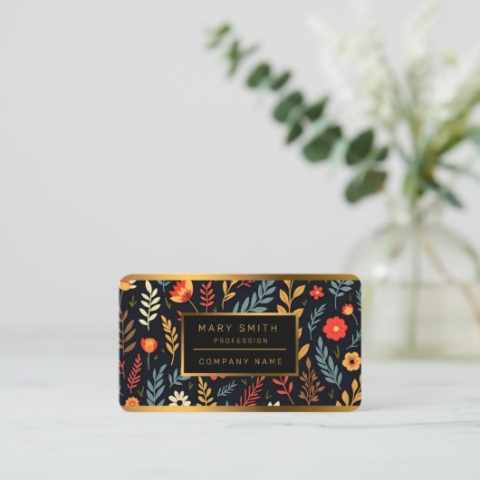 フローラヴィンテージビューティフル人気があるコレクション 名刺 (スタンド正面)