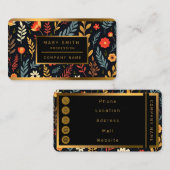 フローラヴィンテージビューティフル人気があるコレクション 名刺 (正面/裏面)