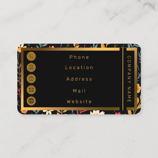 フローラヴィンテージビューティフル人気があるコレクション 名刺 (裏面)