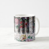 フローラヴィンテージピアニストキーボード コーヒーマグカップ (正面右)