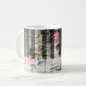 フローラヴィンテージピアニストキーボード コーヒーマグカップ (正面左)