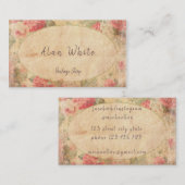 フローラヴィンテージブテ素朴ィック 名刺 (正面/裏面)