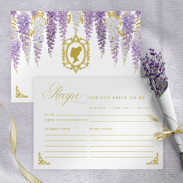 フローラヴィンテージブライダルシャワーレシピカード エンクロージャーカード