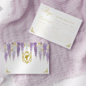 フローラヴィンテージブライダルシャワーレシピカード エンクロージャーカード