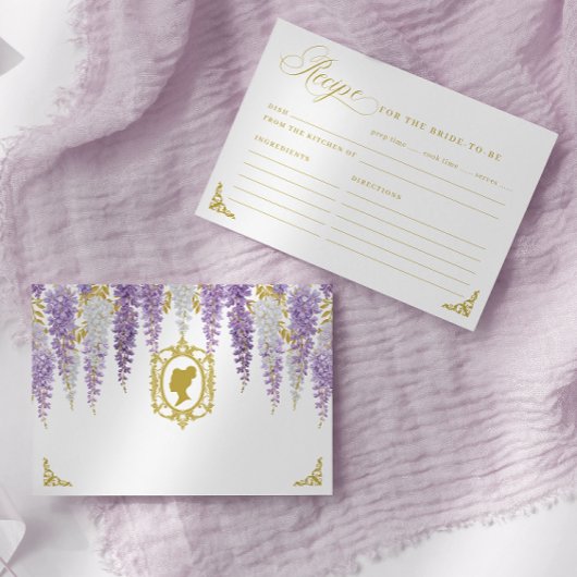 フローラヴィンテージブライダルシャワーレシピカード エンクロージャーカード