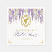 フローラヴィンテージブライダルシャワー スタンダードカクテルナプキン (正面)