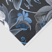 フローラヴィンテージブルーホワイトフラワーデコップページ 薄葉紙 (詳細)