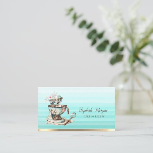 フローラヴィンテージベーカリーミキサグラデーションー 名刺 (スタンド正面)