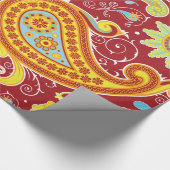 フローラヴィンテージペイズリーファッションパターン ラッピングペーパー (角)