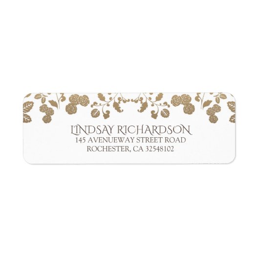 フローラヴィンテージホワイト庭園の結婚式 ラベル (正面)