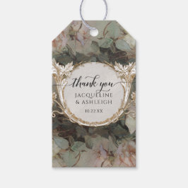フローラヴィンテージミントバラ金ゴールドサンキュー結婚のG ギフトタグ