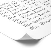 フローラヴィンテージモダンのJARの座席表 ポスター (角)