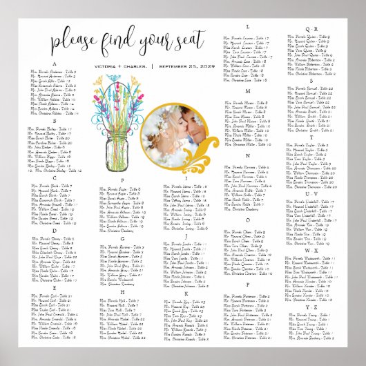 フローラヴィンテージモダンのJARの座席表 ポスター (正面)