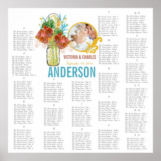 フローラヴィンテージモダンのJARの座席表 ポスター (正面)