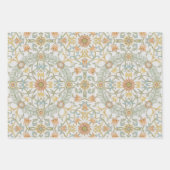 フローラヴィンテージモリスパターンリース水仙 ラッピングペーパーシート (正面2)
