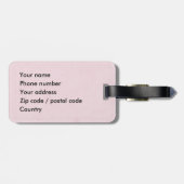 フローラヴィンテージラゲッジタグwピンクローズ ラゲッジタグ (裏面横)