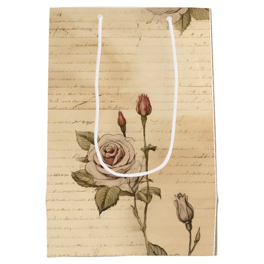 フローラヴィンテージロマンス抱き枕 ミディアムペーパーバッグ (裏面)