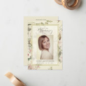 フローラヴィンテージロマンチック追悼式 ノートカード (正面/裏面インサイチュ)