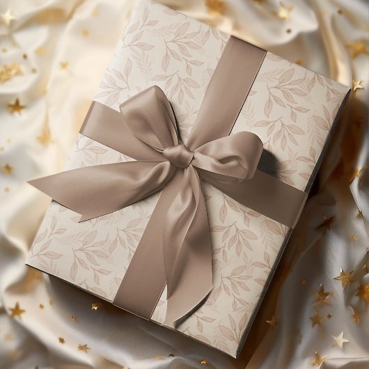 フローラヴィンテージロマン葉スのパターン ラッピングペーパー