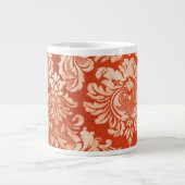フローラヴィンテージ壁紙の背景 ジャンボコーヒーマグカップ (正面)