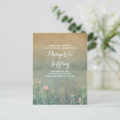 フローラヴィンテージ夏の牧草地の日付を保存 案内ポストカード (スタンド正面)