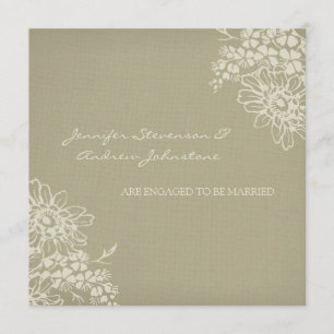 フローラヴィンテージ婚約のアナウンスカード 案内状