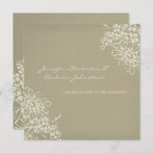 フローラヴィンテージ婚約のアナウンスカード 案内状 (正面/裏面)