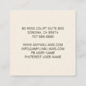 フローラヴィンテージ手描きカメラ撮影スクウェア スクエア名刺 (裏面)