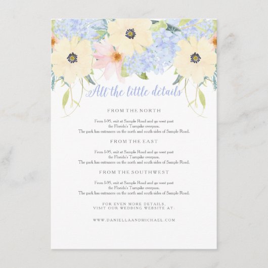 フローラヴィンテージ春の結婚式挿入カード エンクロージャーカード (正面)