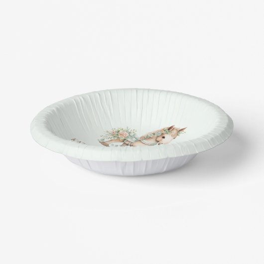 フローラヴィンテージ玩具ロッキング馬赤ちゃんシャワー ペーパーボウル (傾斜あり)