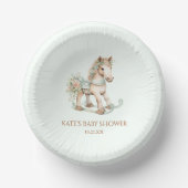 フローラヴィンテージ玩具ロッキング馬赤ちゃんシャワー ペーパーボウル (正面)