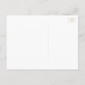 フローラヴィンテージ白黒と金ゴールド保存日付 案内ポストカード (裏面)