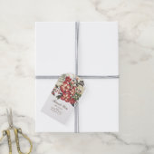 フローラヴィンテージ秋ブルゴーニュ結婚ーズ ギフトタグ (より糸付き)