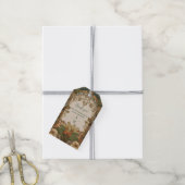 フローラヴィンテージ結婚アールヌーボー ギフトタグ (より糸付き)