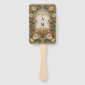 フローラヴィンテージ結婚アールヌーボー ハンドファン (正面)