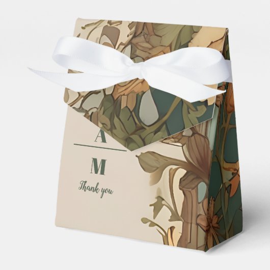 フローラヴィンテージ結婚アールヌーボー フェイバーボックス (正面サイド)