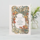 フローラヴィンテージ結婚アールヌーボー 招待状 (スタンド正面)